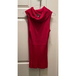 Joseph A Red Sleeveless Cowl Neck Tank Top